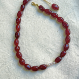 Lucas - Collier en perles de Calcédoine naturelles