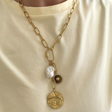 Charlotte - collier grosse maille & charms