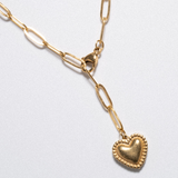 Maxine - Collier chaîne coeur plaqué or 18k