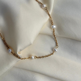 Nicole - Collier chaîne fine perles