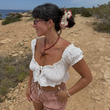 Odette - Collier céramique rouge grande étoile de mer