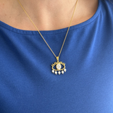 Rosalina - collier oeil plaqué or 18k