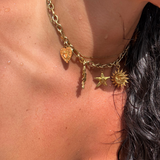 Paloma - Collier multi charms plaqué or 18 carats