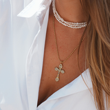 Eva - Collier triple rang perles d'eau douce véritables