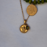 Roma - collier médaille dorée plaqué or 18 carats