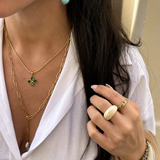 Rory - collier pendentif trèfle vert