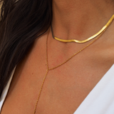 Sage - Collier double chaîne plaqué or 18 carats