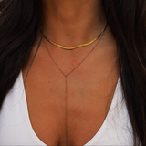 Sage - Collier double chaîne plaqué or 18 carats