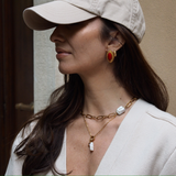 Stormy - Collier gros maillons & perle baroque véritable