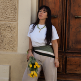 Sunny - collier perles Agate plates verte charms