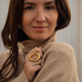 Louis - Bague organique plaqué or 18 carats