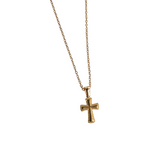 Isabelle - Collier croix plaqué or 18 carats