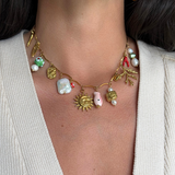 Willow - Collier multi pendentifs solaires plaqué or 18 carats