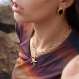 Halia - Collier gros maillons plaqué or 18 carats