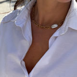 Stormy - Collier gros maillons perle baroque véritable