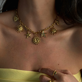 Paloma - Collier multi charms plaqué or 18 carats